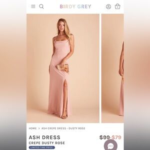 Birdy Grey Ash Crepe Dress